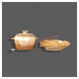 Frankoma Pottery Casserole & Bowl