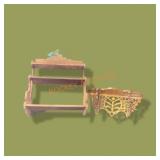 Pair Wood Shelves 13"x 13 1/2"largest