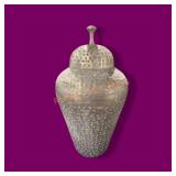 Large Aluminum Urn/lid 28" Tall