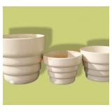 Graduated Pottery Planter Set