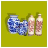 Lot Of Vases & More 8" Tallest,delft