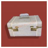 Train Case Suitcase / Filled With Fabric