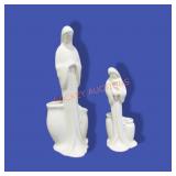 2 Haeger Pottery Blessed Mary Planters