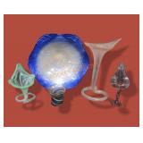 Vases, Votive And Bowl