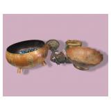 Copper Bpwls, Iron Wall Mount Candle Holder