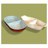 Red Wing Usa Pottery Divided Dishes