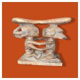 Wood Carved Tribal Piece 7"x 9"