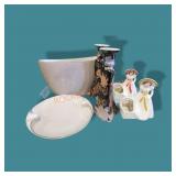 Lenox Ashtray, Vase, Candle Stick Holders