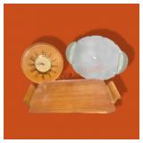 Mid Century Modern Clock & Trays
