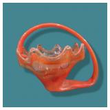 Red Blown Glass Art Vase