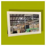 24"x 36" White Framed Mirror