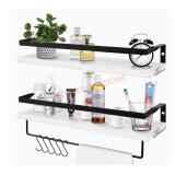 White Floating Shelves