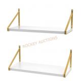 White Floating Shelves