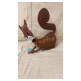 Solar Metal Squirrel- missing an eye - missing