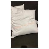 Two square feather pillows / 26"x26" "