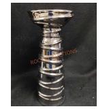 Silver Ceramic Candle Holder