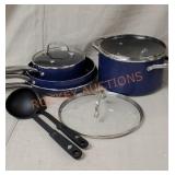 9 Pc Blue Diamond Ceramic Cookware Set