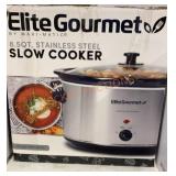 Elite Gourmet 8.5 Qt Stainless Steel Slow Cooker
