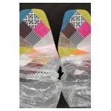 Set Of 2 Colorful Patchwork Side Chairs