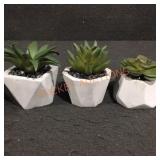Set Of 3 Artificial Succulent Plants