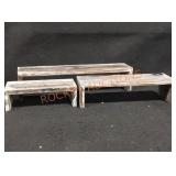 Set Of 3 Wood Shelves