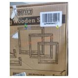 Rustic Blue Floating Shelves