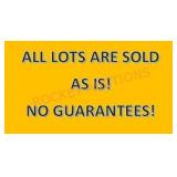 All Lots Are Sold As Is