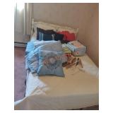 White Bedroom Set, Double Bed, Dresser, And Desk.