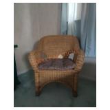 Wicker Chair With Cushion