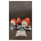 4 Heavy Duty Wheels Approx 3 3/4"D