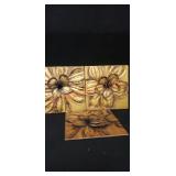 9.5" x 9.5" 3 pc Wall Art