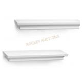 17" White Floating Shelves