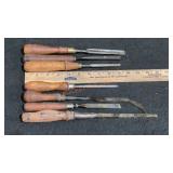 Vintage Carving Chisels Tray Lot