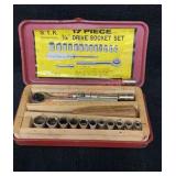 17pc 1/4" Drive Socket Set