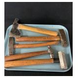 Tray Lot Of Hammers, Mallets&hatchets
