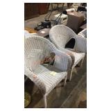 2 Wicker Chair and Wicker Bench