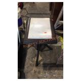 Marble and Wood Side Table