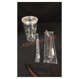 Pampered Chef Tumbler and Metal Straws