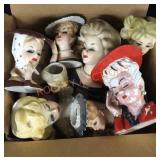 Vintage Ceramic Head Vases