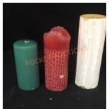 Set Of 3 Christmas Candles