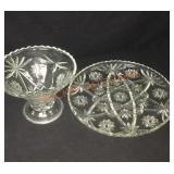 Glass Bowl And Plate