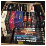 Box Of Vhs Tapes And Playstation 2 Games