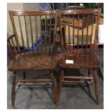 Set Of 2 Wooden Chairs