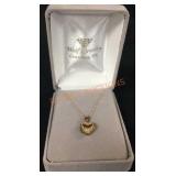 14k R Heart Locket Necklace