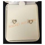 14k Y Opal Heart Earrings