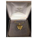 14k Gold Filled Heart Locket Necklace