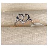 Sterling Silver Heart With Diamond