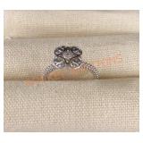 Sterling Silver 14k Diamond Ring