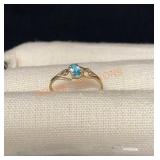10ky Blue Topaz Ring