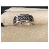 Triton Tungsten Black Enamel Ring